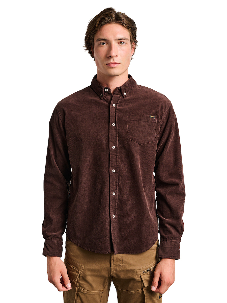 Ανδρικό Κοτλε Πουκάμισο Μπορντώ STAFF GALLERY 61-004.054.Ν0015 - Image 1