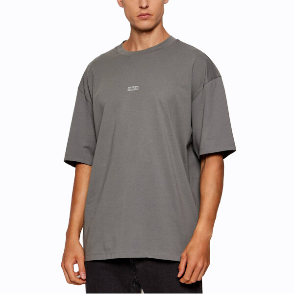 20251013090817_hugo_t_shirt_gri_50509776_036 Ανδρική μπλούζα Nalono Rear Logo Artwork 50509776 036 HUGO BLUE Γκρί - Image 1