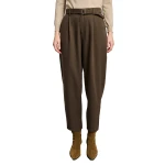 Γυναικείο Ψηλόμεσο Παντελόνι Με Ζώνη Καφέ STAFF GALLERY 60-005.054.Ν0005