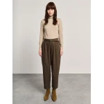 Γυναικείο Ψηλόμεσο Παντελόνι Με Ζώνη Καφέ STAFF GALLERY 60-005.054.Ν0005 - Image 3
