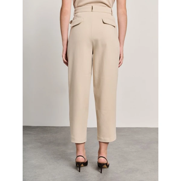 Γυναικείο Ψηλόμεσο Παντελόνι Με Ζώνη Εκρού STAFF GALLERY 60-005.054.Ν0024 - Image 4