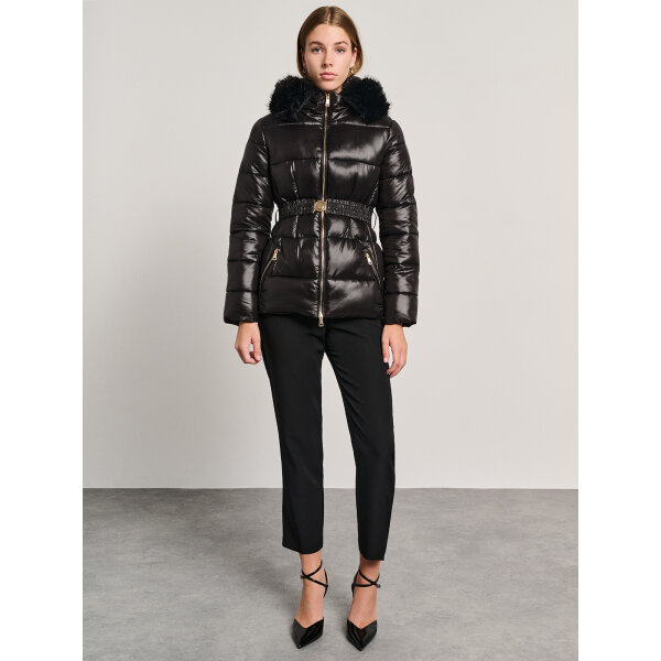 Γυναικείο Κοντό Μπουφάν Με Κουκούλα Και Γούνα Staff Gallery 65-003.054.Ν0090 - Image 5