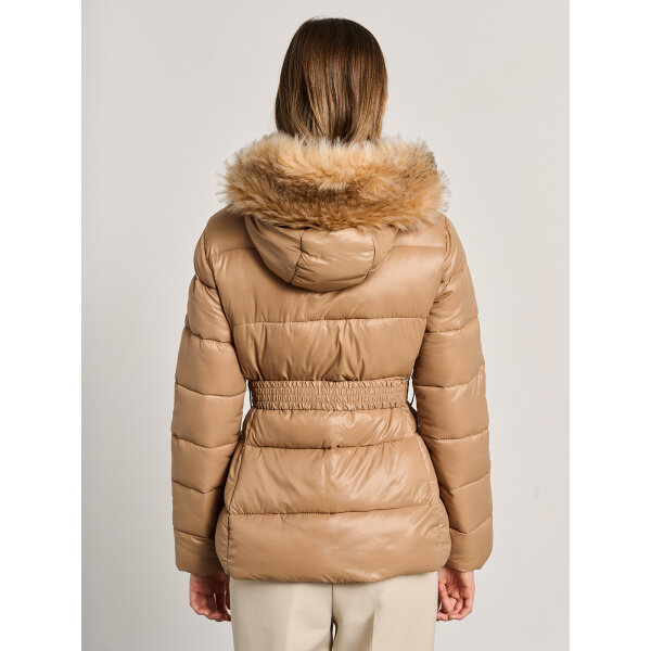 Γυναικείο Κοντό Μπουφάν Με Κουκούλα Και Γούνα Staff Gallery 65-003.054.Ν9981 - Image 5