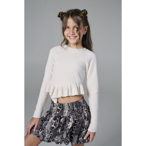 Παιδική Μπλούζα διάταξη με βολάν στο τελείωμα Εκρού 4-16 ΕΤΩΝ Melin Rose MRW25/26-0429 - Image 4