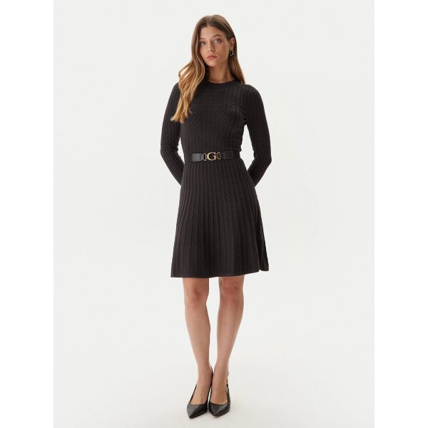 ΓΥΝΑΙΚΕΙΟ ΦΟΡΕΜΑ LS CN CABLE BELTED HANA DRESS  GUESS W5BK68Z2YJ2-JBLK - Image 2