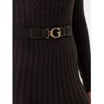 ΓΥΝΑΙΚΕΙΟ ΦΟΡΕΜΑ LS CN CABLE BELTED HANA DRESS  GUESS W5BK68Z2YJ2-JBLK - Image 5