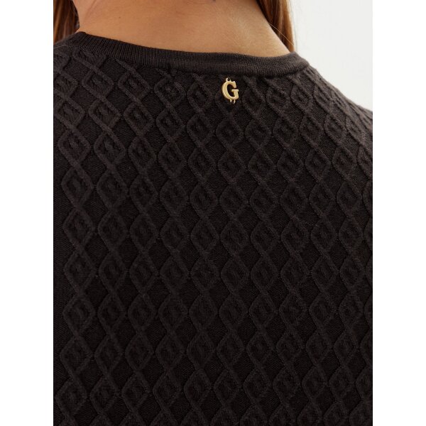 ΓΥΝΑΙΚΕΙΟ ΦΟΡΕΜΑ LS CN CABLE BELTED HANA DRESS  GUESS W5BK68Z2YJ2-JBLK - Image 4