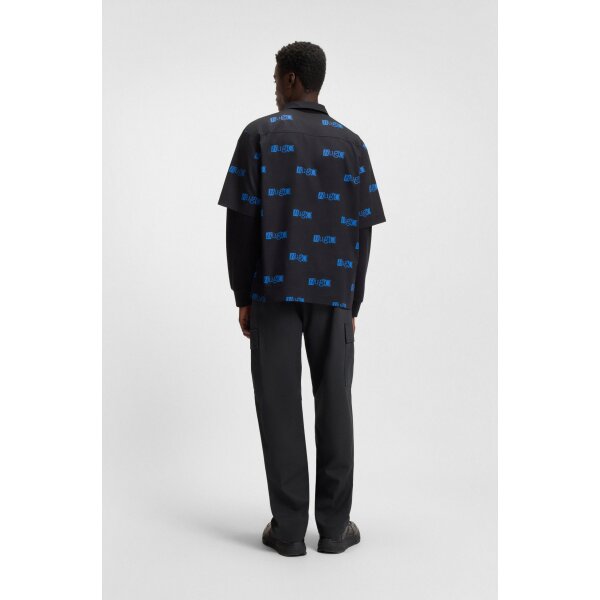 Ανδρικό Παντελόνι Cargo Relaxed-fit trousers in ripstop fabric Hugo  50545643-001 - Image 5