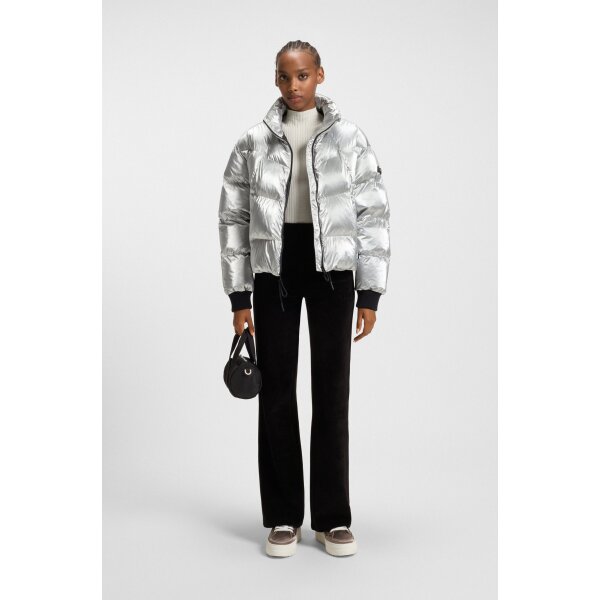 ΓΥΝΑΙΚΕΙΟ ΜΠΟΥΦΑΝ High-sheen puffer jacket with silicone logo badge 50546368-998 - Image 3