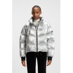 ΓΥΝΑΙΚΕΙΟ ΜΠΟΥΦΑΝ High-sheen puffer jacket with silicone logo badge 50546368-998