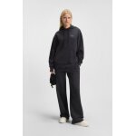 HUGO Γυναικεία Μπλούζα μαύρη Oversized-fit hoodie with rhinestone-studded logos 50547955-001
