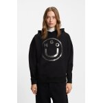 Γυναικεία Μπλούζα Cotton-terry hoodie with glittery Happy HUGO logo Μαύρο 50550709