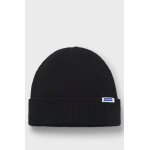 Ανδρικός Σκούφος Rib-knit beanie hat with logo label HUGO 50551371 μαύρο
