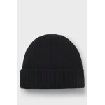 Ανδρικός Σκούφος Rib-knit beanie hat with logo label HUGO 50551371 μαύρο - Image 3