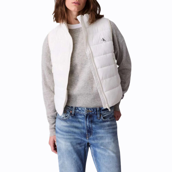 20251118140956_calvin_klein_crop_gynaikeio_amaniko_puffer_mpoufan_white_lv047c511g_yas ΓΥΝΑΙΚΕΙΟ ΓΙΛΕΚΟ LGHTWGHT QLTD VST PC CALVIN KLEIN LV047C511G-YAS - Image 1