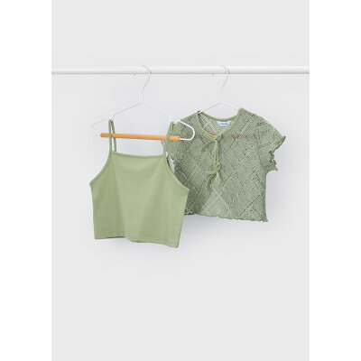 ΠΑΙΔΙΚΗ ΜΠΛΟΥΖΑ 2ΤΜΧ crochet ΠΡΑΣΙΝΟ ΚΟΡΙΤΣΙ MAYORAL 26-03015-089