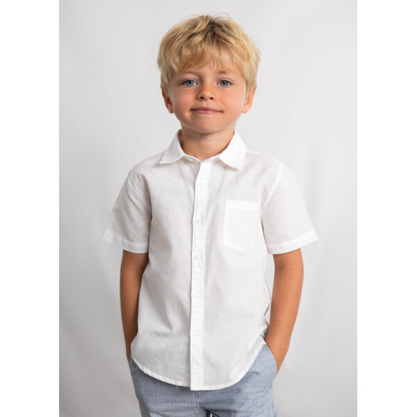 26-03112-010-L-1 ΠΑΙΔΙΚΟ ΠΟΥΚΑΜΙΣΟ ΛΙΝΟ ΚΟΝΤΟΜΑΝΙΚΟ ΛΕΥΚΟ ΑΓΟΡΙ MAYORAL 26-03112-010 - Image 1