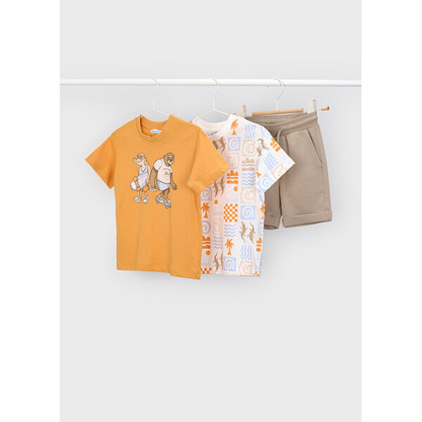 26-03609-057-M-4 ΠΑΙΔΙΚΟ ΣΕΤ ΜΑΚΟ ΜΠΛΟΥΖΑ 2ΤΜΧ ΠΟΡΤΟΚΑΛΙ ΑΓΟΡΙ MAYORAL 26-03609-057 - Image 1