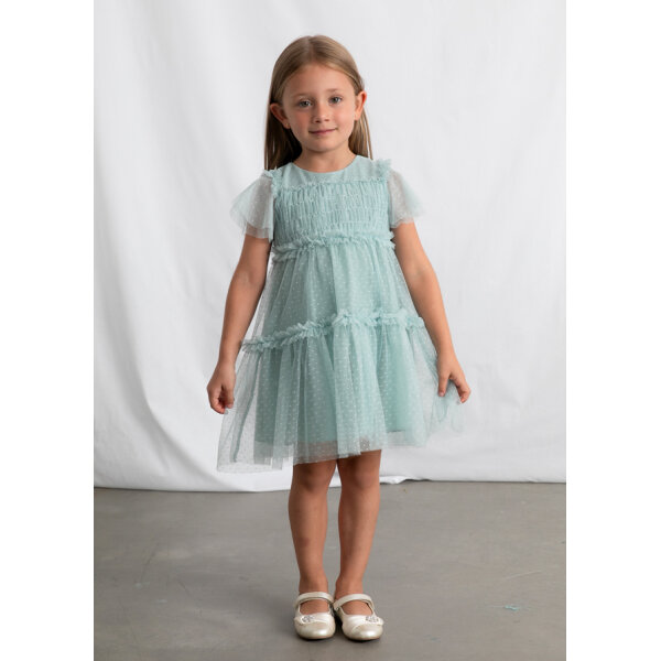 26-03917-080-L-3 ΠΑΙΔΙΚΟ ΦΟΡΕΜΑ ΜΕ ΤΟΥΛΙ ΚΟΡΙΤΣΙ ΠΡΑΣΙΝΟ MAYORAL 26-03917-080 - Image 1