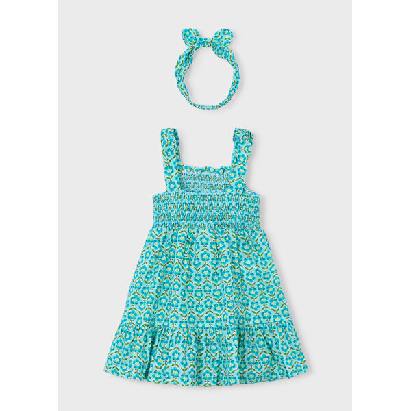 ΠΑΙΔΙΚΟ ΦΟΡΕΜΑ ΣΤΑΜΠΩΤΟ ΜΕ ΚΟΡΔΕΛΑ ΜΠΛΕ ΚΟΡΙΤΣΙ MAYORAL 26-03942-053 - Image 5