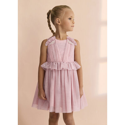 ΠΑΙΔΙΚΟ ΦΟΡΕΜΑ ΜΕ ΤΟΥΛΙ ABEL AND LULA ΡΟΖ 26-05034-081