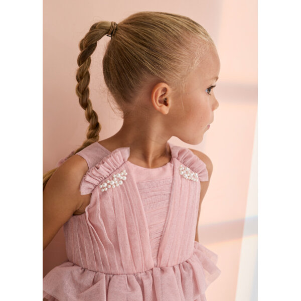 ΠΑΙΔΙΚΟ ΦΟΡΕΜΑ ΜΕ ΤΟΥΛΙ ABEL AND LULA ΡΟΖ 26-05034-081 - Image 3