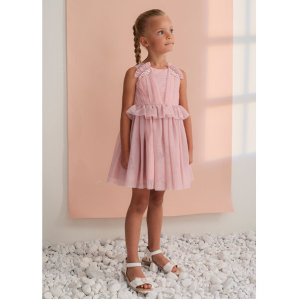ΠΑΙΔΙΚΟ ΦΟΡΕΜΑ ΜΕ ΤΟΥΛΙ ABEL AND LULA ΡΟΖ 26-05034-081 - Image 4