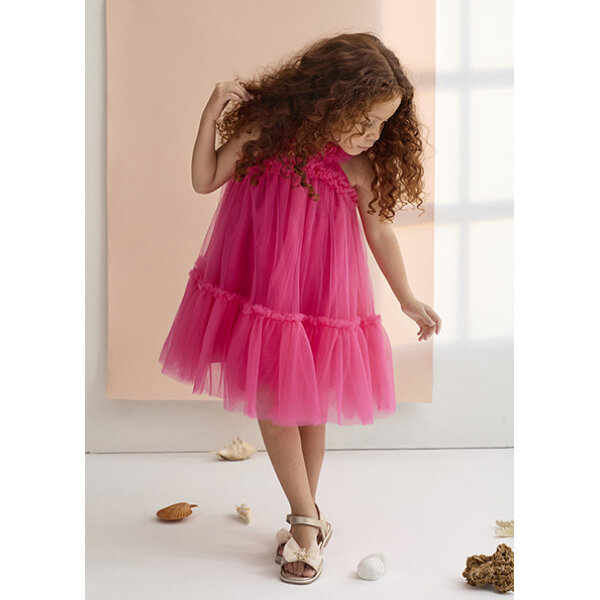 ΠΑΙΔΙΚΟ ΦΟΡΕΜΑ ΜΕ ΤΟΥΛΙ ΚΑΙ ΒΟΛΑΝ ABEL AND LULA ΦΟΥΞΙΑ 26-05036-065 - Image 2