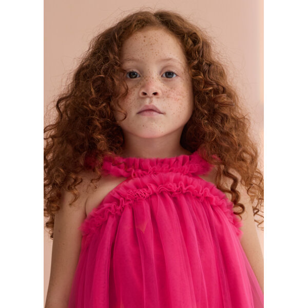 ΠΑΙΔΙΚΟ ΦΟΡΕΜΑ ΜΕ ΤΟΥΛΙ ΚΑΙ ΒΟΛΑΝ ABEL AND LULA ΦΟΥΞΙΑ 26-05036-065 - Image 3