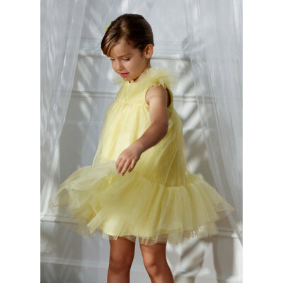 ΠΑΙΔΙΚΟ ΦΟΡΕΜΑ ΜΕ ΤΟΥΛΙ ΚΑΙ ΒΟΛΑΝ ABEL AND LULA ΚΙΤΡΙΝΟ 26-05039-068