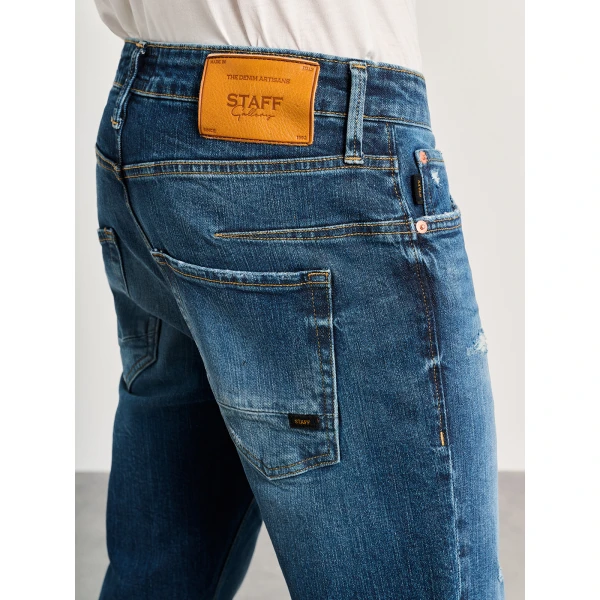 Ανδρικό Παντελόνι Τζιν Simon STAFF GALLERY 5-829.060.S2.054 μπλε - Image 5