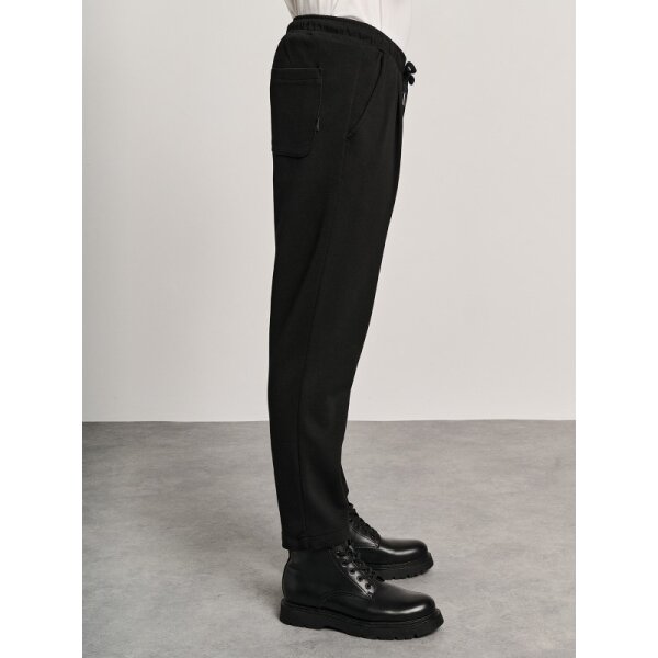 Ανδρικό Παντελόνι Φούτερ σε Ίσια γραμμή STAFF GALLERY 60-102.054 μαύρο - Image 4