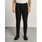 Ανδρικό Παντελόνι Φούτερ σε Ίσια γραμμή STAFF GALLERY 60-102.054 μαύρο