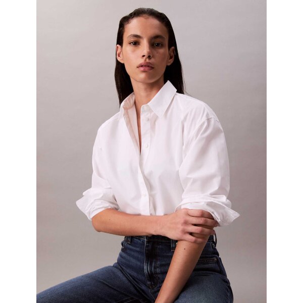 ΓΥΝΑΙΚΕΙΟ ΠΟΥΚΑΜΙΣΟ SOLID BOXY CROPPED SHIRT CALVIN KLEIN LV047C141G-YAA - Image 2