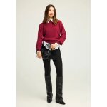 Γυναικείο Πλεκτό με Λαιμόκοψη FUNKY BUDDHA FBL012-123-09-WINE RED - Image 2