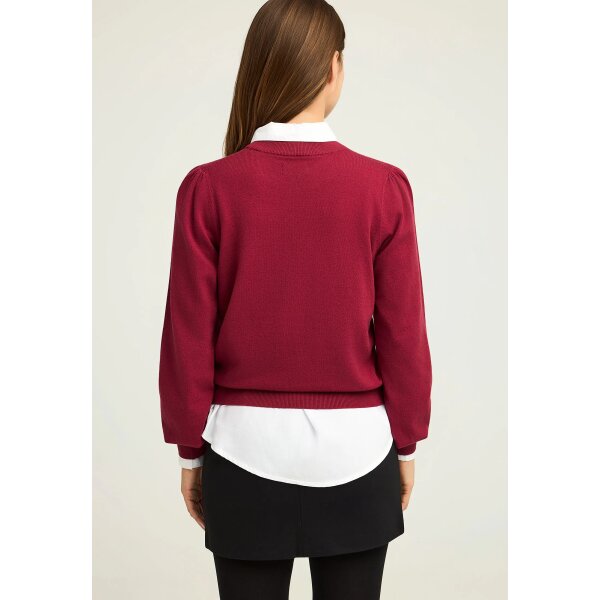 Γυναικείο Πλεκτό με Λαιμόκοψη FUNKY BUDDHA FBL012-123-09-WINE RED - Image 3