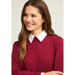 Γυναικείο Πλεκτό με Λαιμόκοψη FUNKY BUDDHA FBL012-123-09-WINE RED - Image 4