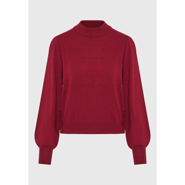 Γυναικείο Πλεκτό με Λαιμόκοψη FUNKY BUDDHA FBL012-123-09-WINE RED - Image 5