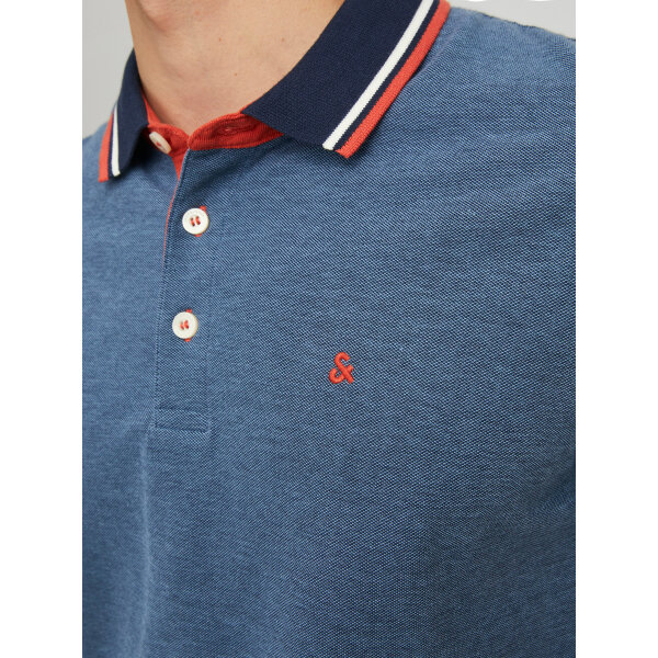 ΑΝΔΡΙΚΗ ΜΠΛΟΥΖΑ JJEPAULOS POLO SS NOOS JACK & JONES  12136668 ΜΠΛΕ - Image 4