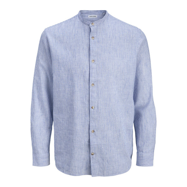 ΑΝΔΡΙΚΟ ΠΟΥΚΑΜΙΣΟ JJESUMMER LINEN BLEND BAND SHIRT L/S SN JACK & JONES  ΓΑΛΑΖΙΟ 12289184 - Image 2