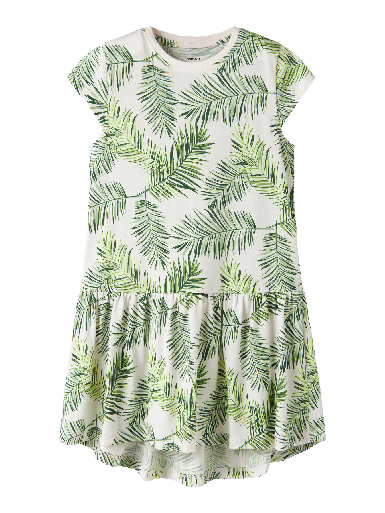 F_13228209_M_5004332_Front ΠΑΙΔΙΚΟ ΜΑΚΟ ΦΟΡΕΜΑ Carinaria Palm Leaf ΠΡΑΣΙΝΟ ΚΟΡΙΤΣΙ NAME IT 13228209 - Image 1