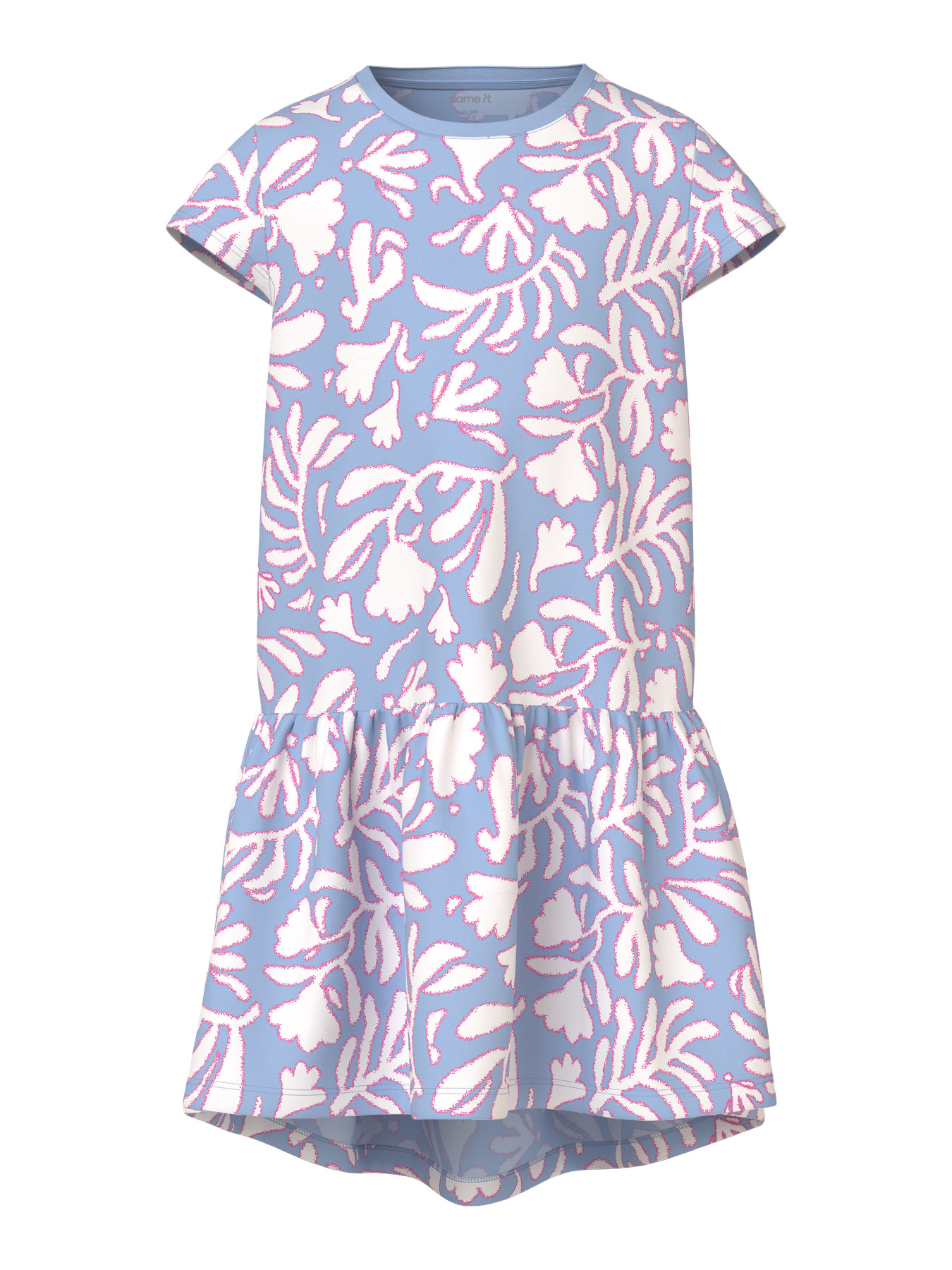 F_13228209_M_5021352_Front ΠΑΙΔΙΚΟ ΜΑΚΟ ΦΟΡΕΜΑ Chambray Blue Abstract ΜΠΛΕ ΚΟΡΙΤΣΙ NAME IT 13228209 - Image 1