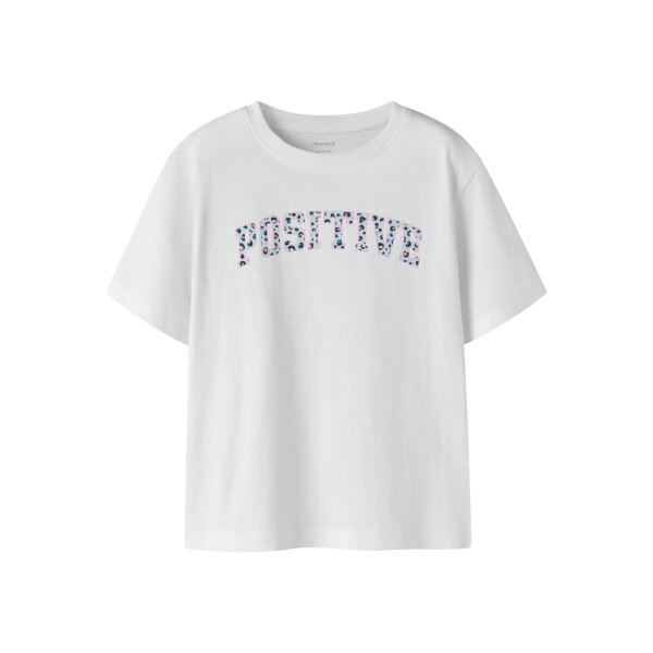 ΠΑΙΔΙΚΗ ΜΠΛΟΥΖΑ  "POSITIVE" ΛΕΥΚΟ ΚΟΡΙΤΣΙ NAME IT 13254496 - Image 3