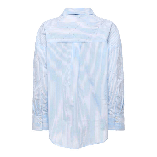 ΓΥΝΑΙΚΕΙΟ ΠΟΥΚΑΜΙΣΟ ΜΠΛΕ ONLZELENA L/S REG PEARL SHIRT WVN ONLY 15367599 - Image 3