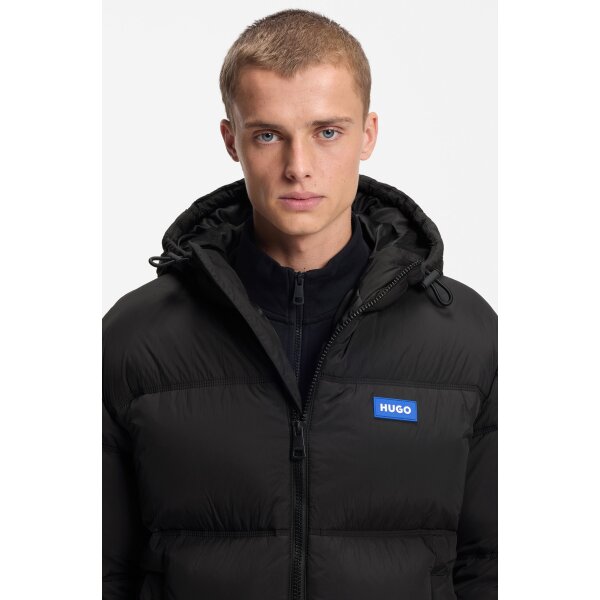 Ανδρικό Μπουφάν Water-repellent padded jacket with blue logo label Hugo Μαύρο 50546652-001 - Image 5