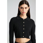 Γυναικεία Κομψή Κοντή Ζακέτα MADISON CARDIGAN SWEATER MIND MATTER MML25-02-09-014_BLACK