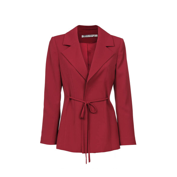 1-red-7 Γυναικείο Κομψό Σακάκι με Ζώνη στη Μέση EVE BLAZER MIND MATTER MML25-02-05-006_CHERRY - Image 1