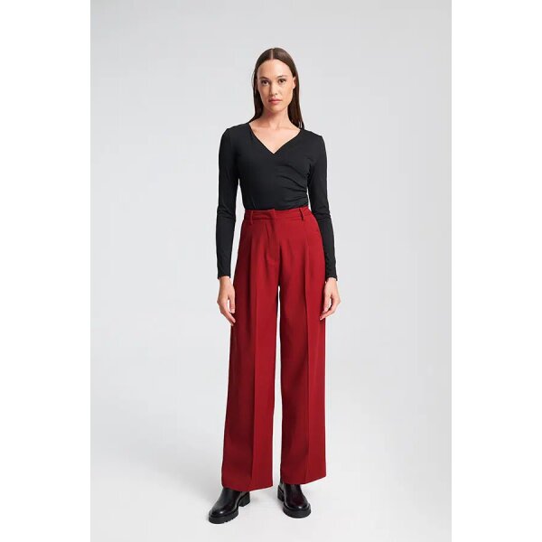 Γυναικείο Παντελόνι Wide Leg Ψηλόμεσο Μπορντώ Alexis MML25-02-03-013 MIND MATTER - Image 1