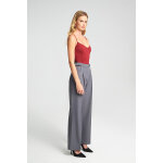 Γυναικείο Παντελόνι Wide Leg με Ζώνη KENDRA Trousers MIND MATTER MML25-02-03-004_GREY - Image 2