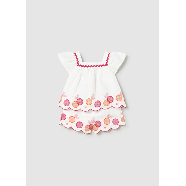 26-01214-081-L-4 ΒΡΕΦΙΚΟ ΣΕΤ ΒΕΡΜΟΥΔΑ ΚΕΝΤΗΤΗ ΛΕΥΚΟ ΚΟΡΙΤΣΙ MAYORAL 26-01214-081 - Image 1